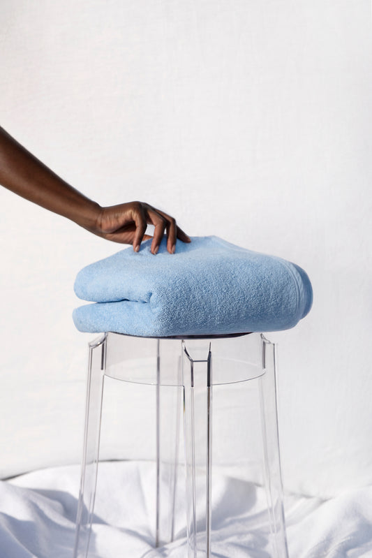 Frottierdecke Meeresblau 150x205 cm – 100% Baumwolle